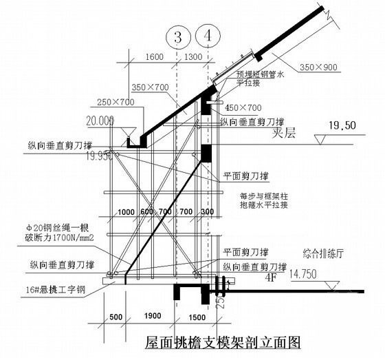 楼顶大字 - 钢架结构图